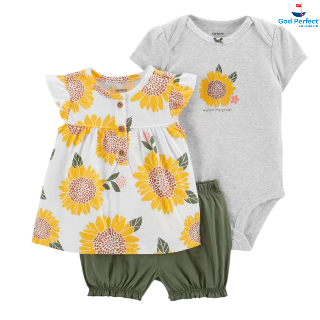 Conjunto Short Girasol Niña Bebé