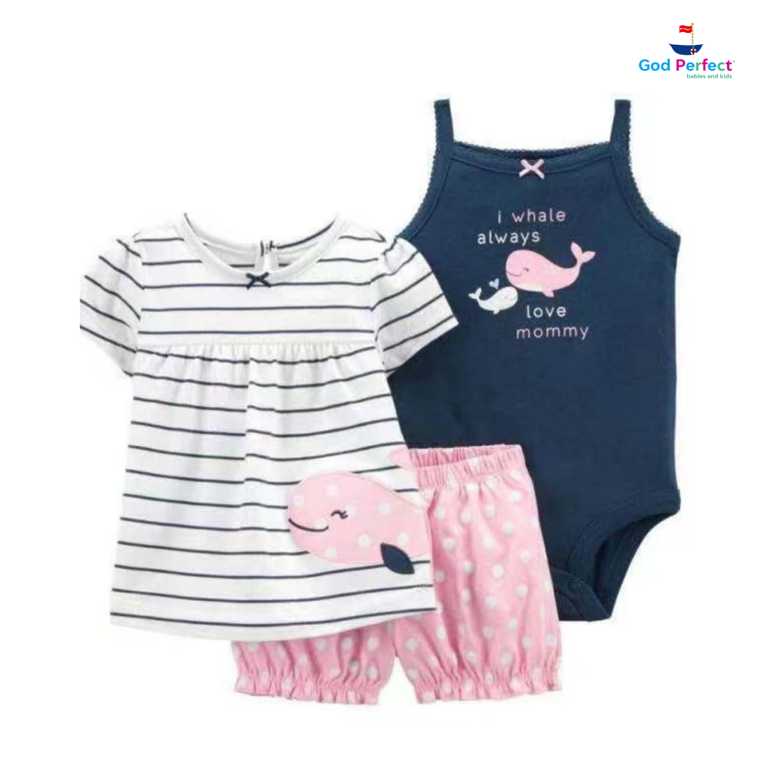 Conjunto Short Ballena Niña Bebé