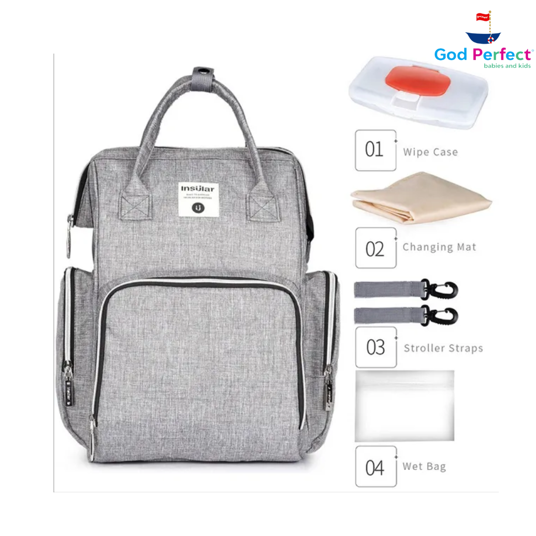 Pañalera Morral Gris