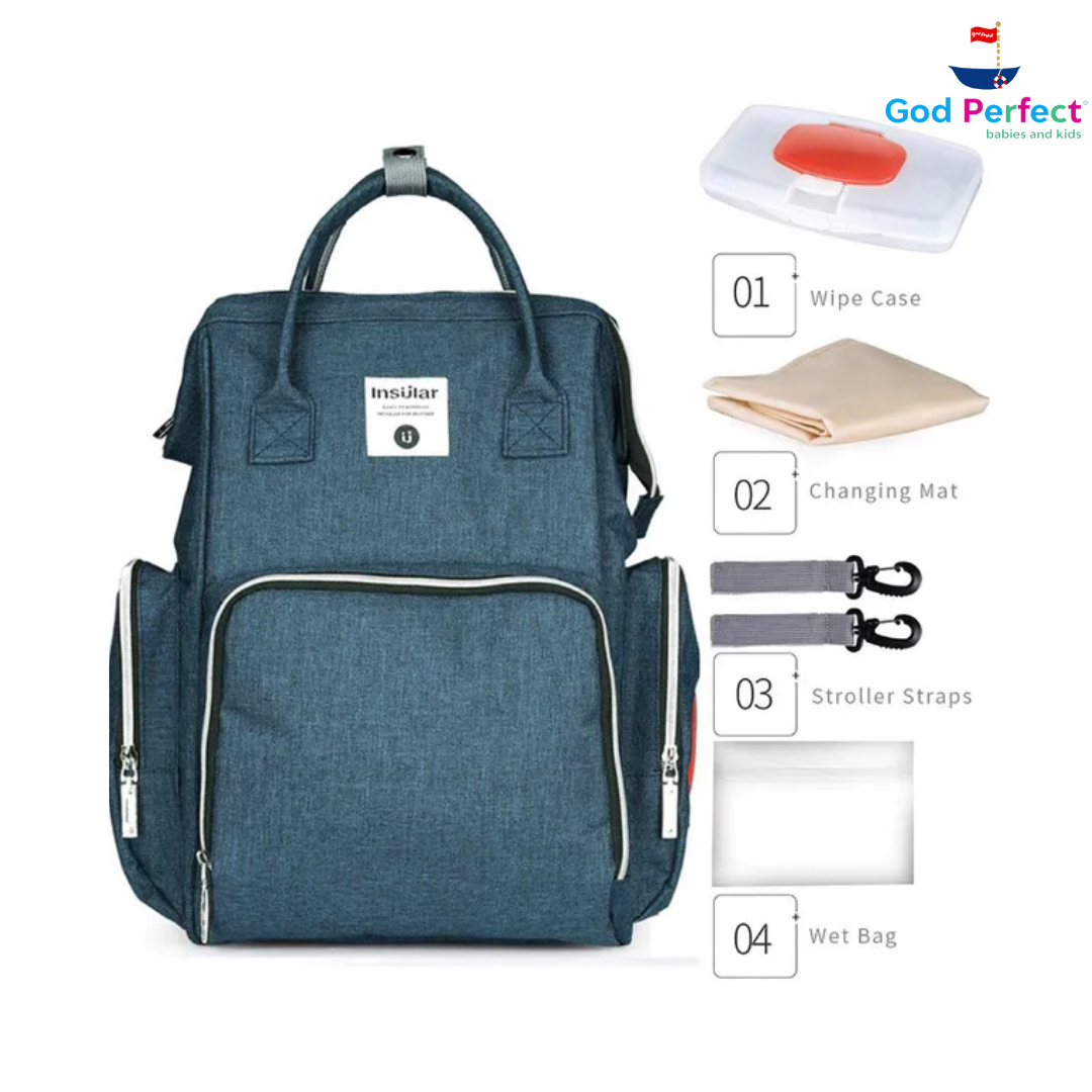 Pañalera Morral Azul