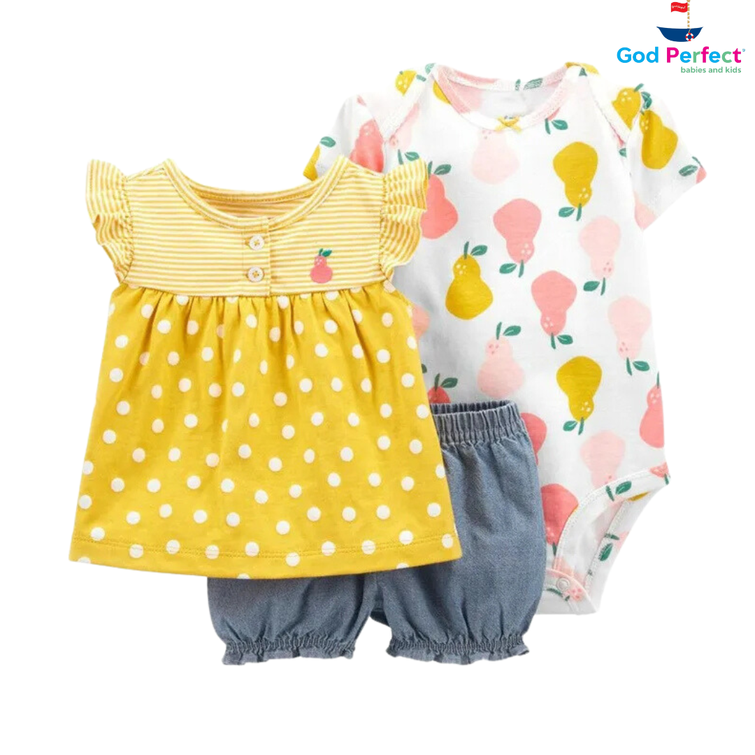 Conjunto Short Puntos Niña Bebé