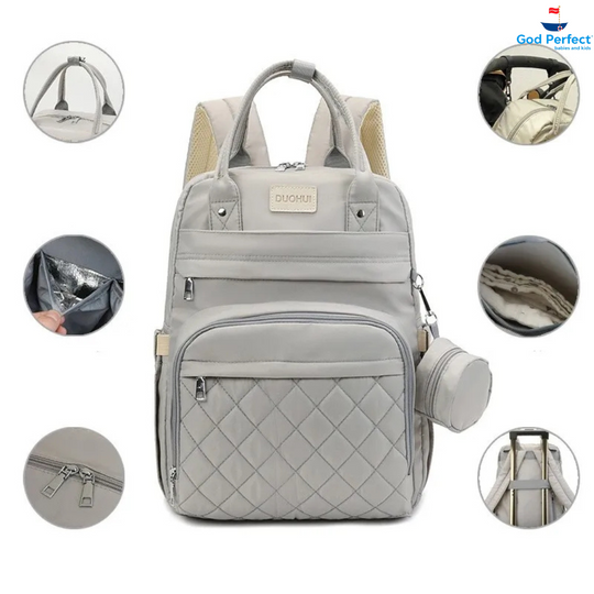 Pañalera Morral De Lujo Con Monedero Y Cambiador