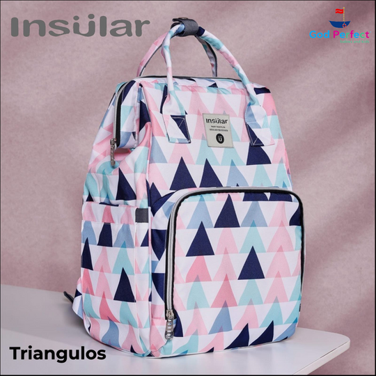 Pañalera Morral Blanco Estampado