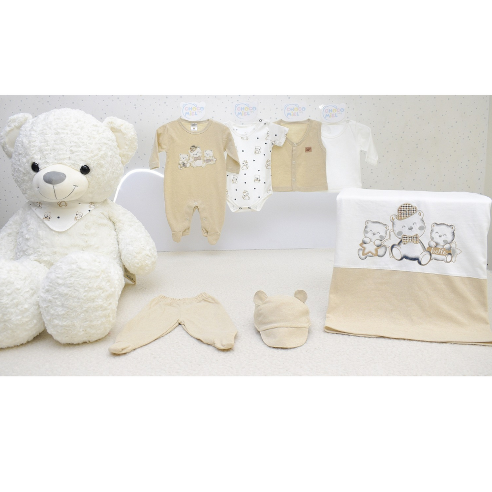 Conjunto Primera Muda Baby Ositos Algodón