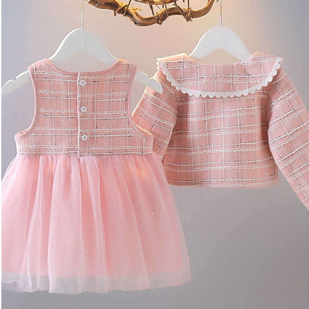 Vestido Elegante Con Abrigo
