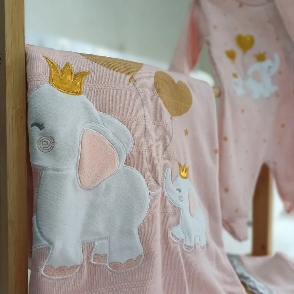 Conjunto Primera Muda Familia Elefantes