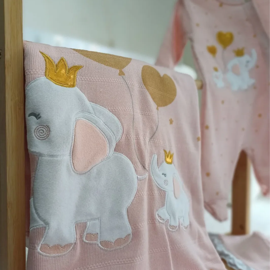 Conjunto Primera Muda Familia Elefantes