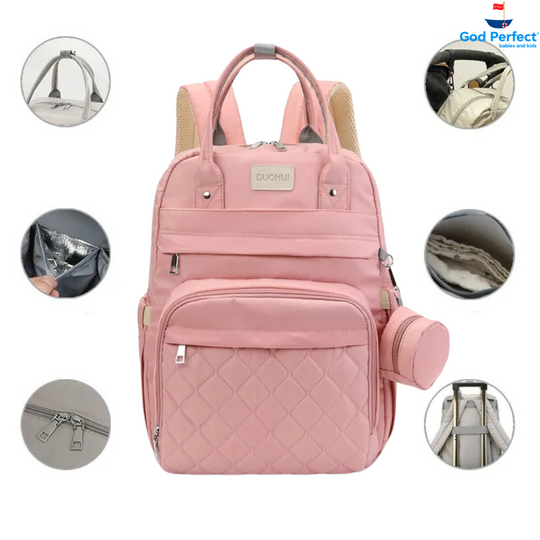 Pañalera Morral De Lujo Con Monedero Y Cambiador