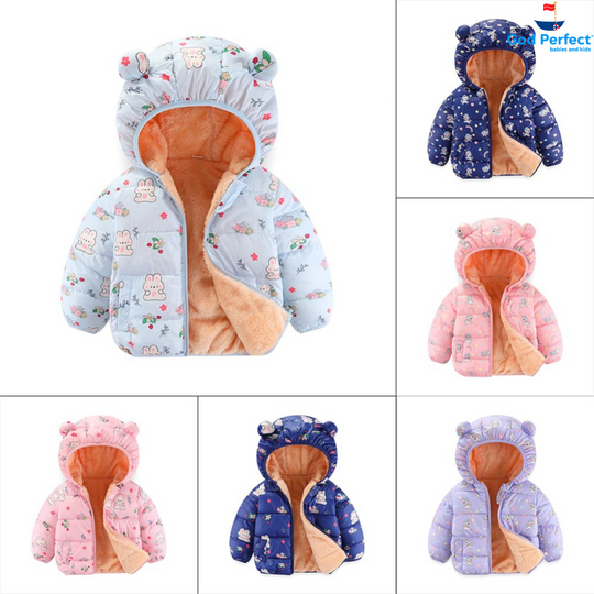 Chaqueta Importada Oso Impermeable Niña