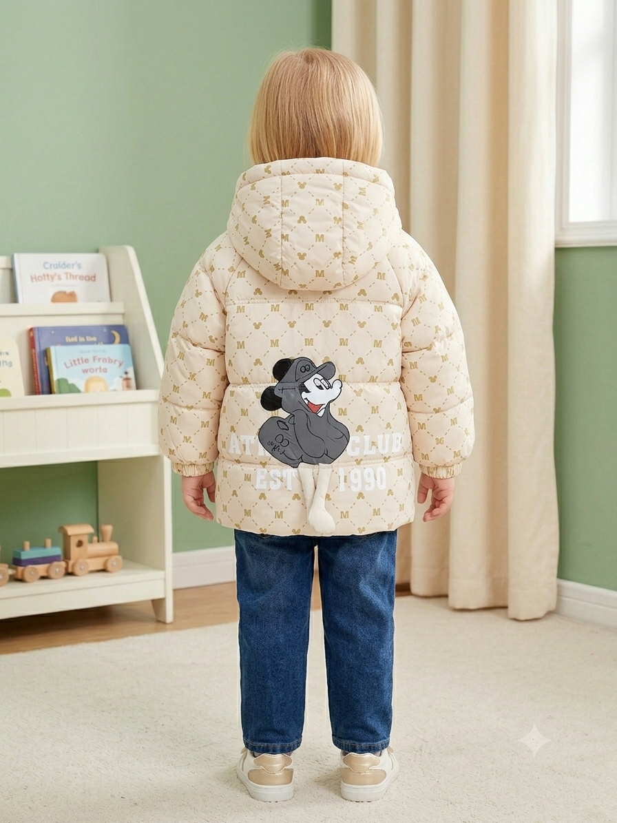 Chaqueta Acolchada Térmica para Niña "Minnie Mouse" con Orejitas