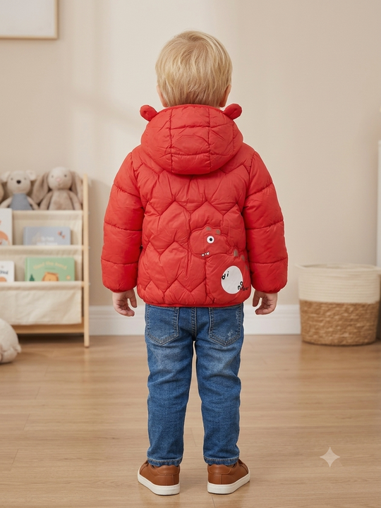 Chaqueta Importada Acolchada Térmica para Niño Dino Roar