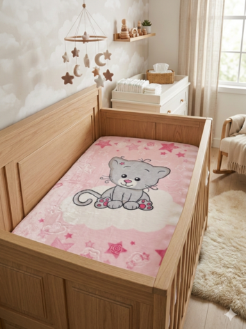Cobija Térmica  para Bebé – Diseño "Gatita en las Estrellas"