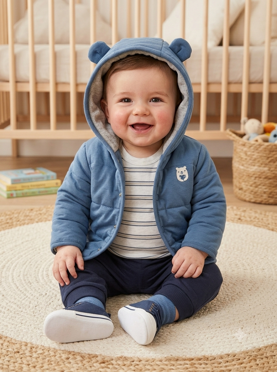 Conjunto Importado Set 4 Piezas para Bebé "Osito Abrigo"