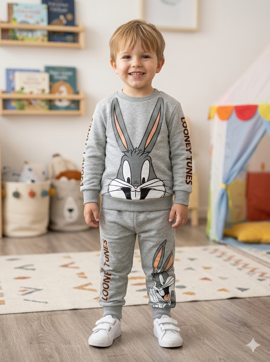 Conjunto Sudadera Importada Premium para Niño Bugs Bunny Looney Tunes