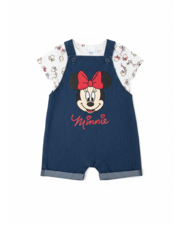 Conjunto Overol Denim Disney Minnie Mouse – Estilo Clásico