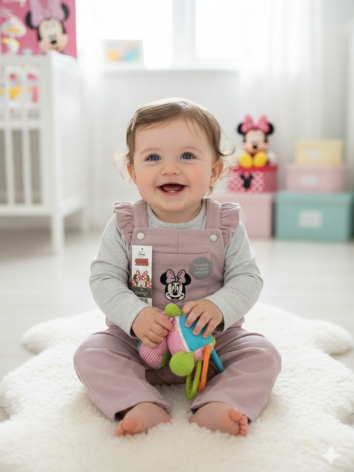 Conjunto Overol Disney Minnie Mouse – Rosa con Boleros