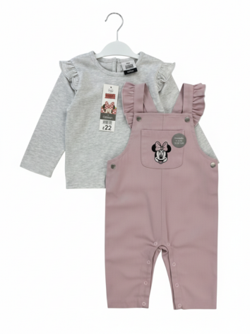 Conjunto Overol Disney Minnie Mouse – Rosa con Boleros