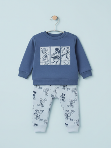 Conjunto Disney Mickey & Friends – Sudadera Azul con Paneles