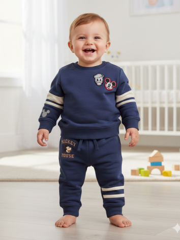 Conjunto Disney Mickey & Friends – Sudadera y Jogger Azul