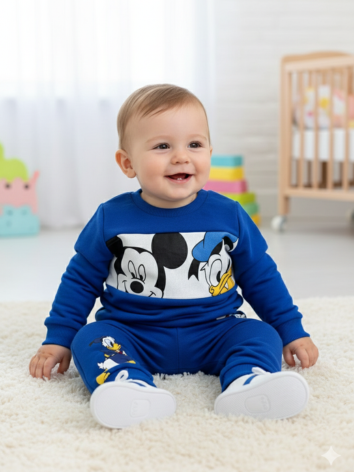 Conjunto Azul Set Mickey y Donald para Bebé Niño