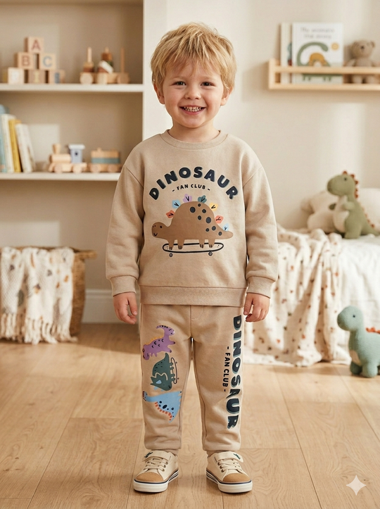 Conjunto Sudadera importado Set Kids Dinosaur "Fan Club"