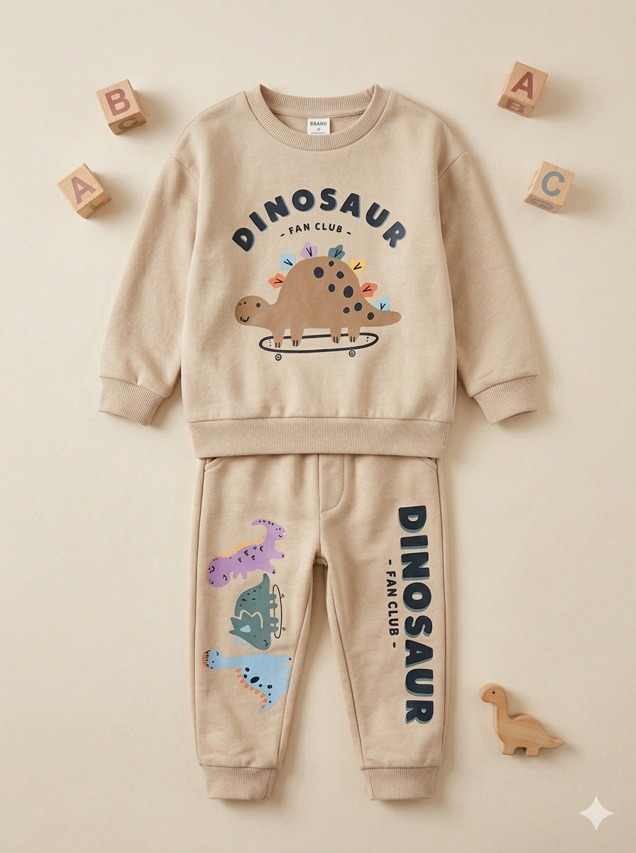 Conjunto Sudadera importado Set Kids Dinosaur "Fan Club"