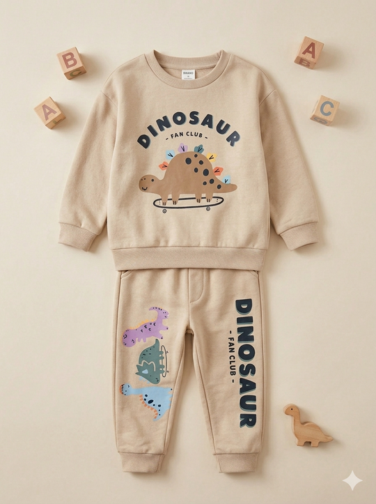 Conjunto Sudadera importado Set Kids Dinosaur "Fan Club"