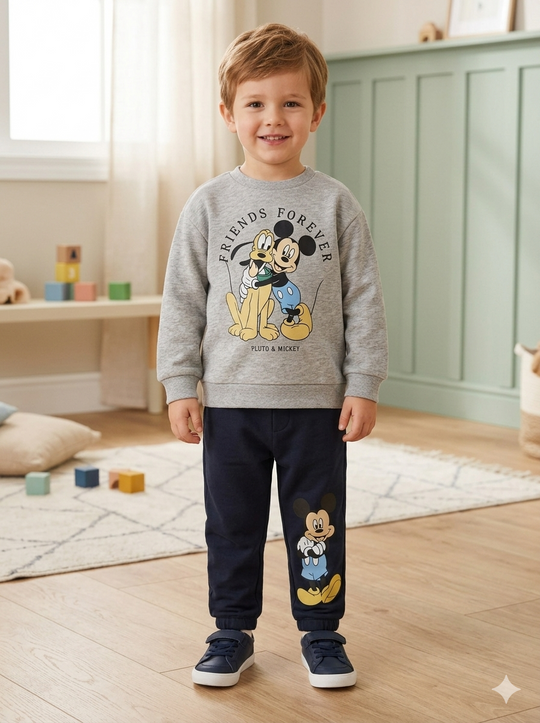 Conjunto Sudadera importado Set Kids Mickey & Pluto "Friends Forever"