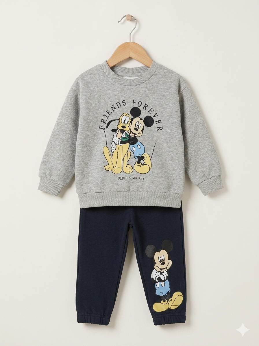 Conjunto Sudadera importado Set Kids Mickey & Pluto "Friends Forever"