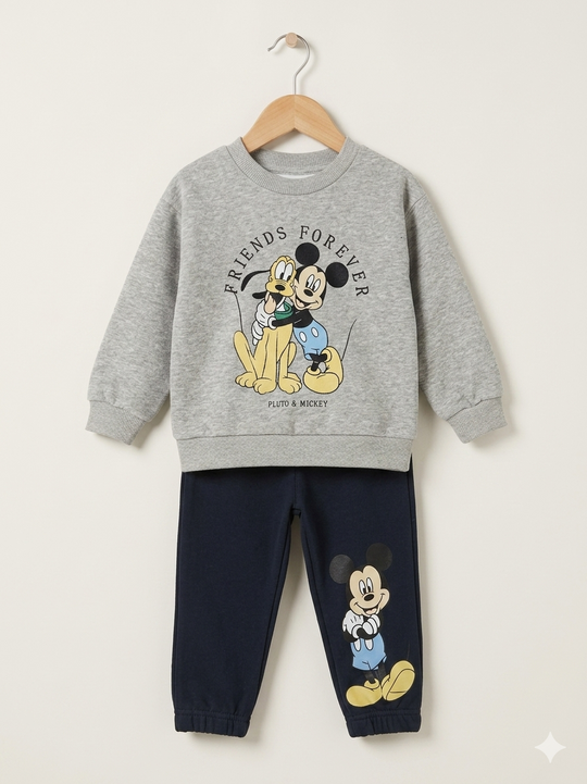 Conjunto Sudadera importado Set Kids Mickey & Pluto "Friends Forever"