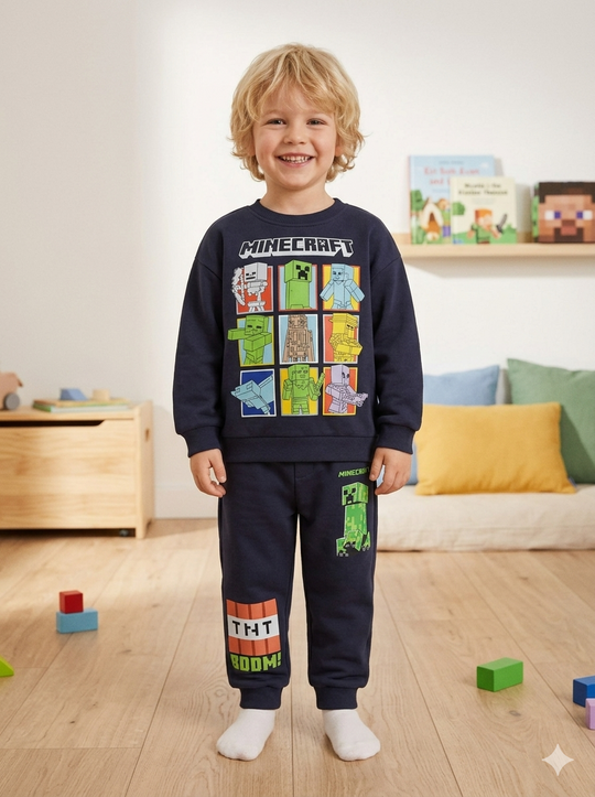 Conjunto Sudadera Importada Premium para Niño Minecraft TNT