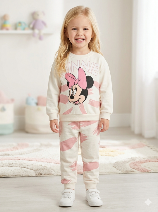 Conjunto Sudadera Importada Premium para Niña Minnie Mouse