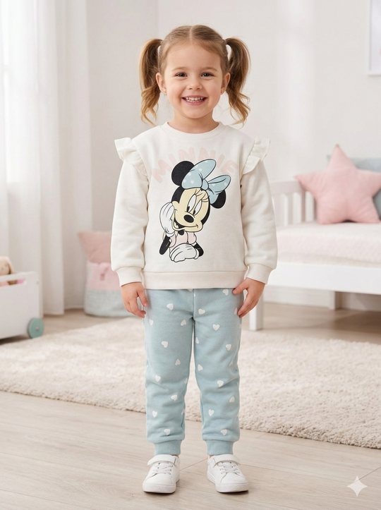 Conjunto Sudadera Niña Importada Minnie Mouse "Sweet Ruffles"