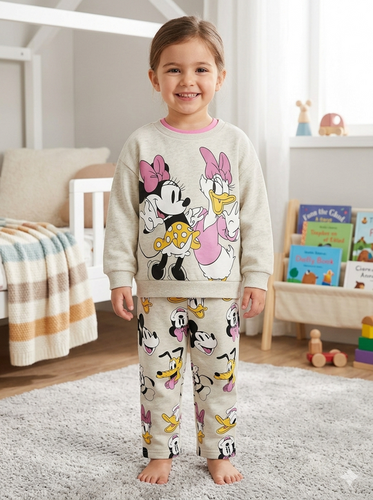 Conjunto Sudadera Niña Importada Set Kids Minnie & Daisy Girl Power