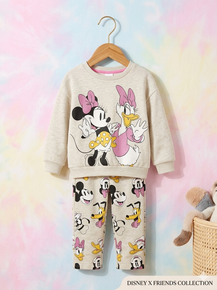 Conjunto Sudadera Niña Importada Set Kids Minnie & Daisy Girl Power