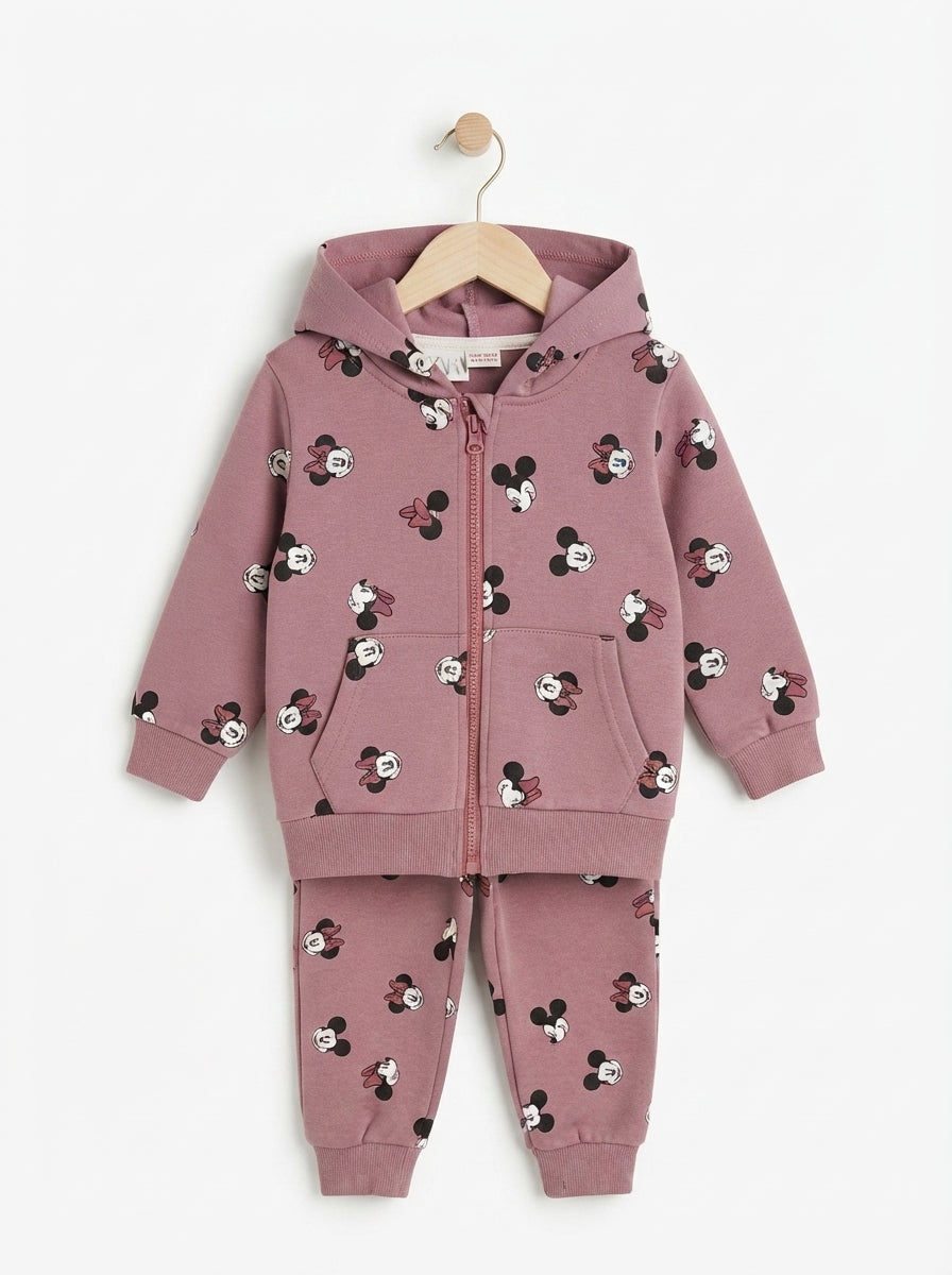 Conjunto Sudadera Importada Premiun para Niña Minnie Chic Zip