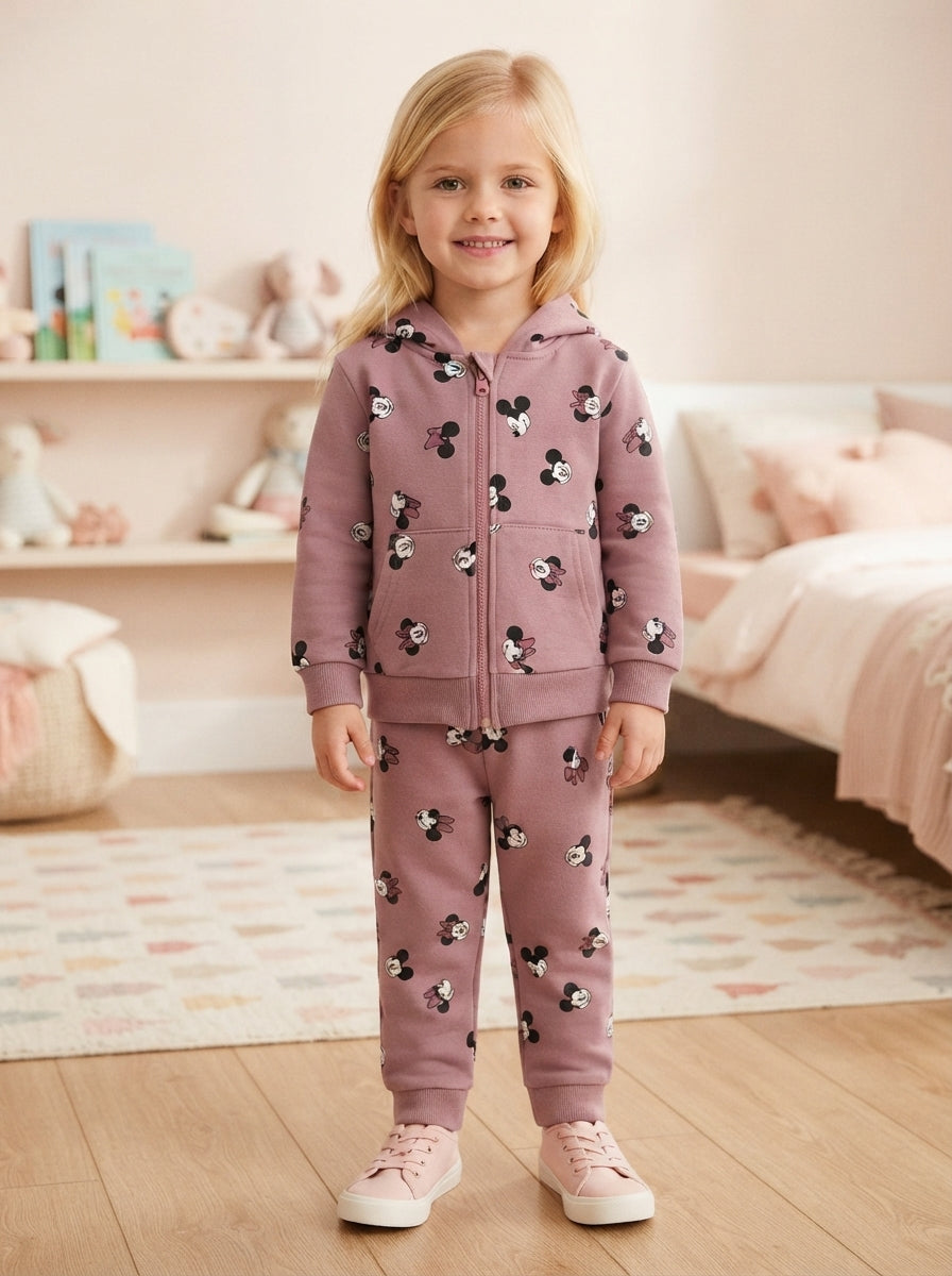 Conjunto Sudadera Importada Premiun para Niña Minnie Chic Zip