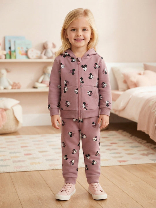 Conjunto Sudadera Importada Premiun para Niña Minnie Chic Zip