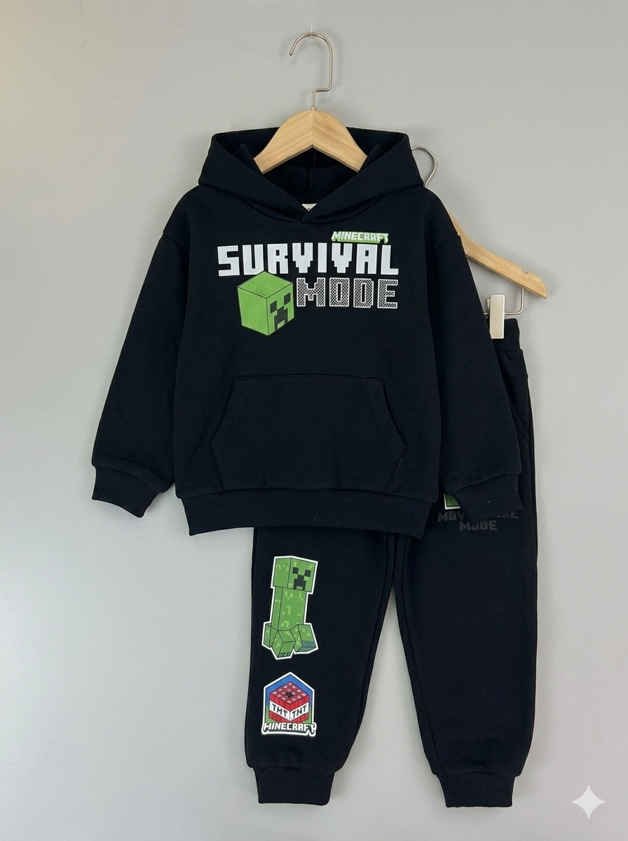 Conjunto Sudadera importado Pack Gamer Minecraft Survival Mode