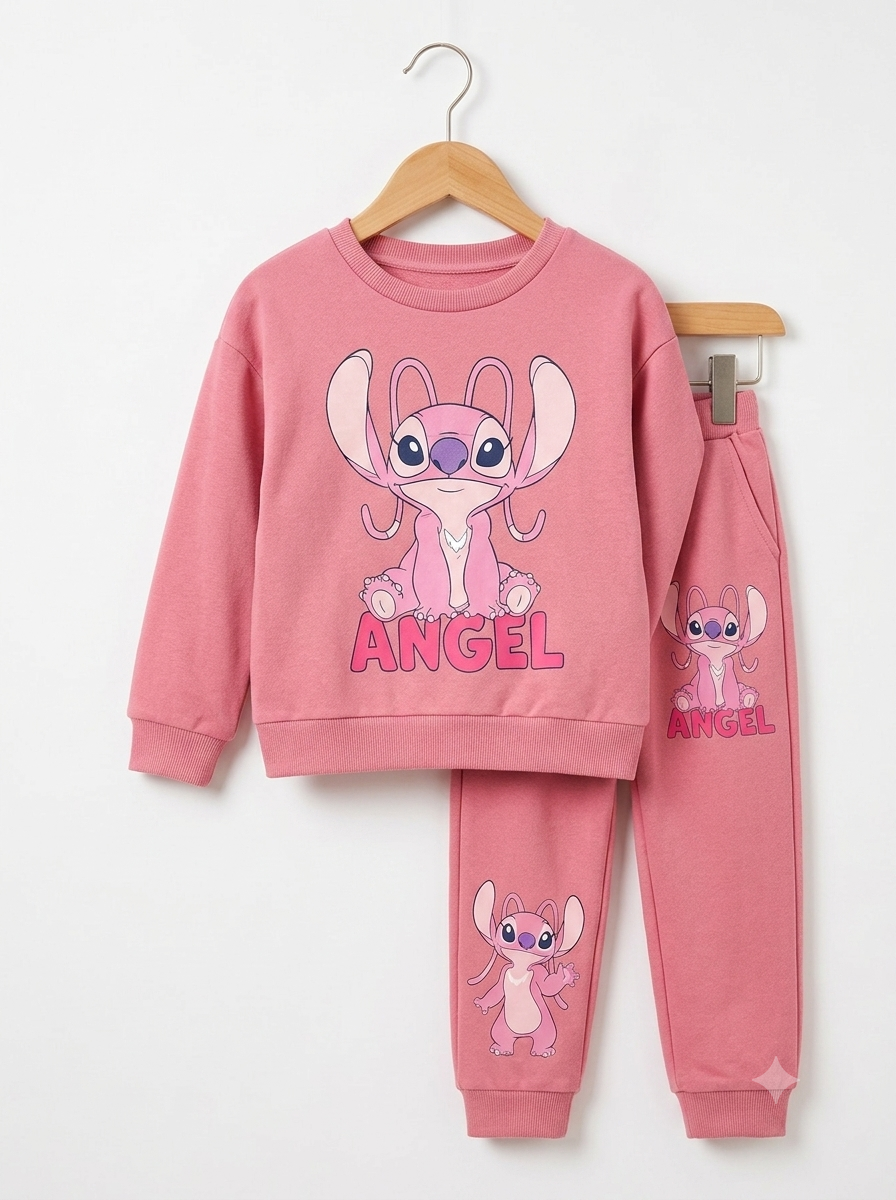 Conjunto Sudadera Importada Premiun para Niña Angel Lilo & Stitch