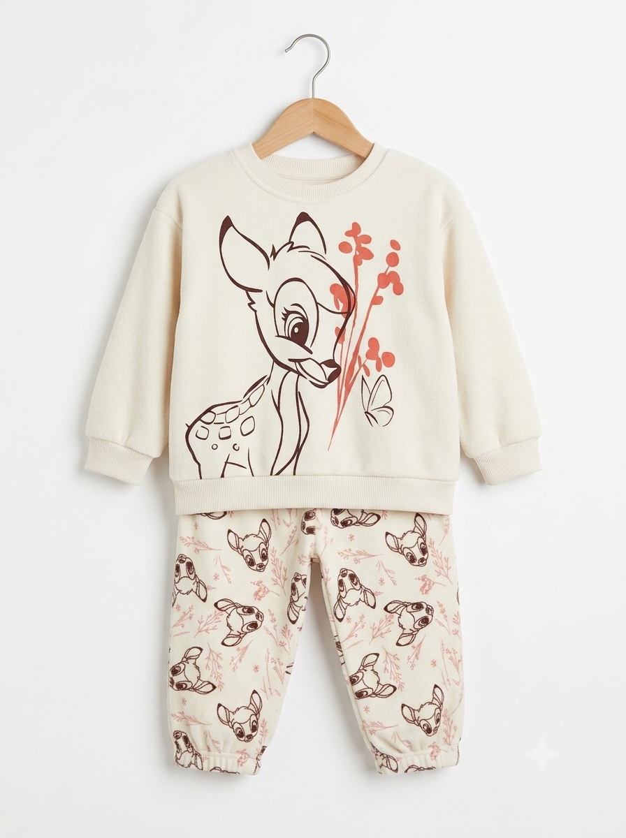Conjunto Sudadera Importada Premiun para Niña Bambi Nature