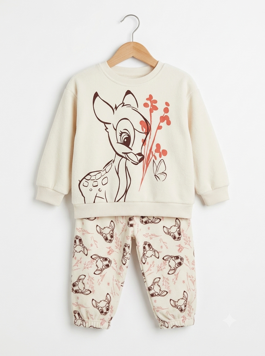 Conjunto Sudadera Importada Premiun para Niña Bambi Nature