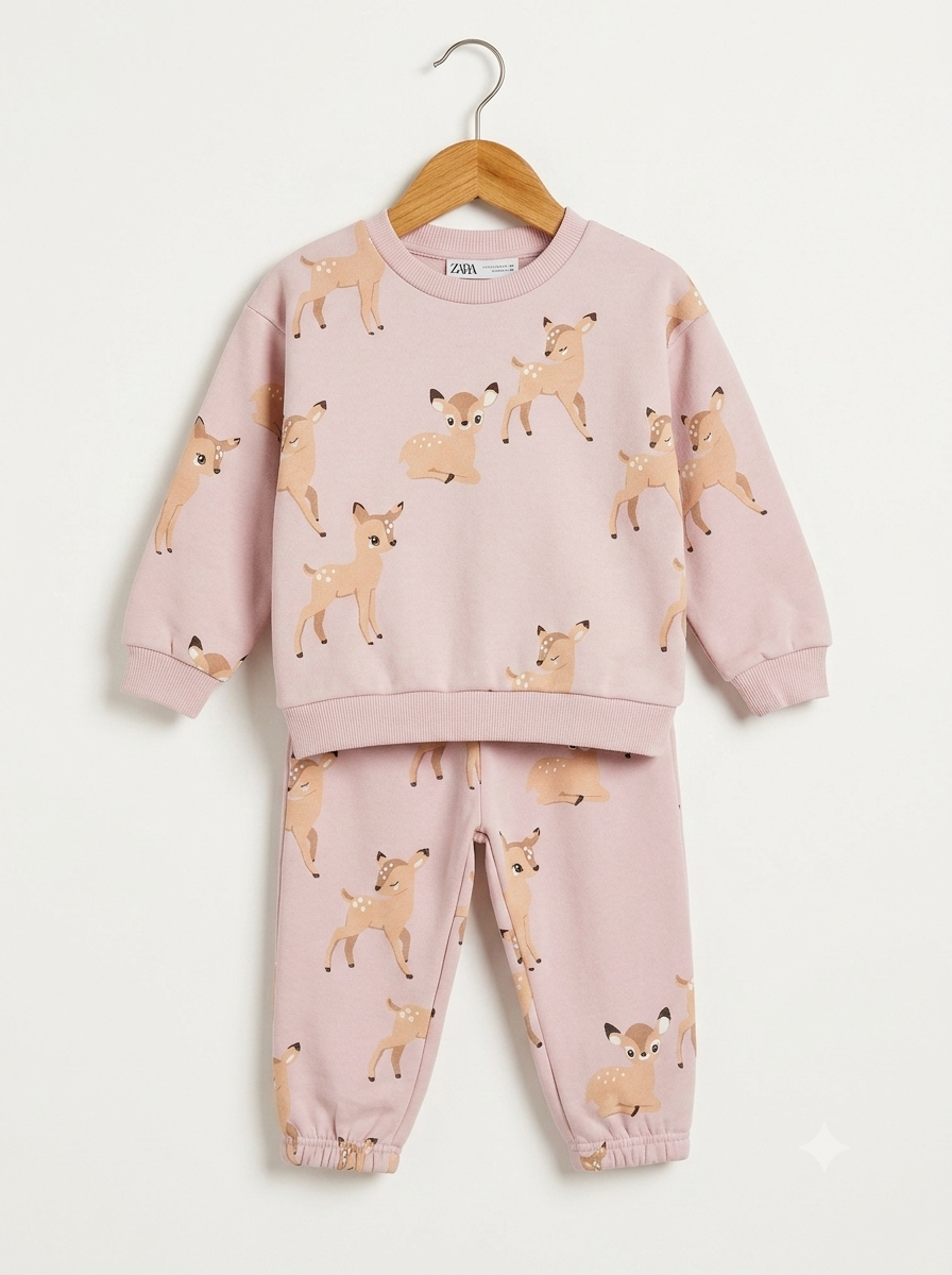 Conjunto Sudadera Importada Premiun para Niña "Bambi All-Over"