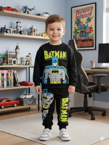 Conjunto Sudadera Importada Batman Algodón para Niño