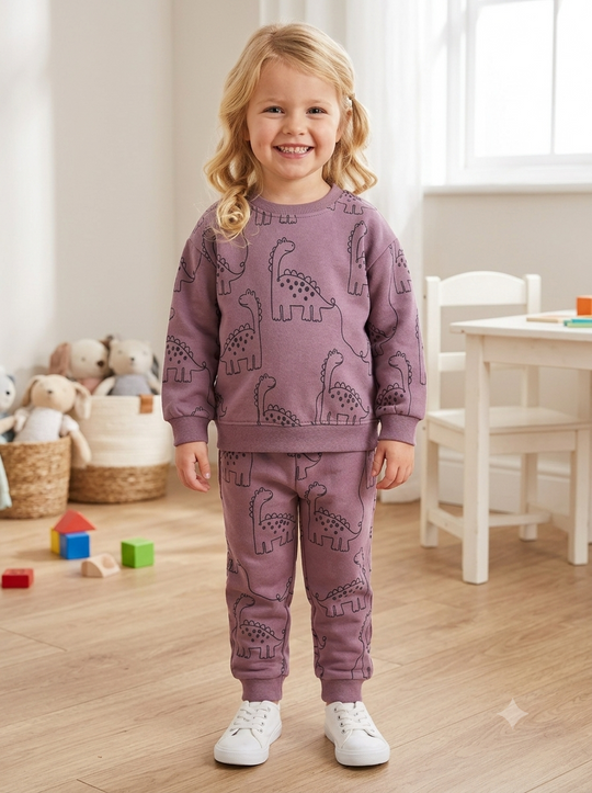 Conjunto Sudadera Importada Premiun para Niña Dino
