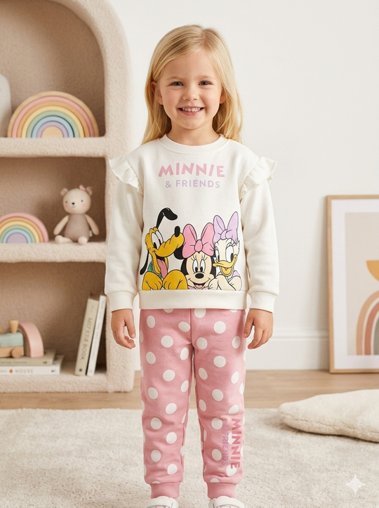 Conjunto Sudadera Niña Importada  Minnie & Friends