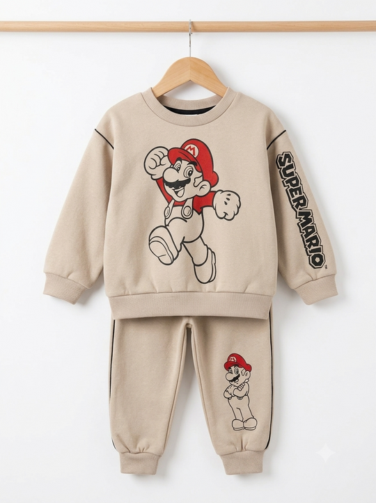 Conjunto Sudadera Importada Premium Niño "Super Mario Jump"