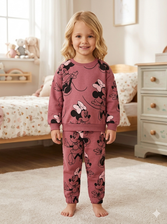 Conjunto Sudadera Niña Importada  Minnie Mouse – Full Print