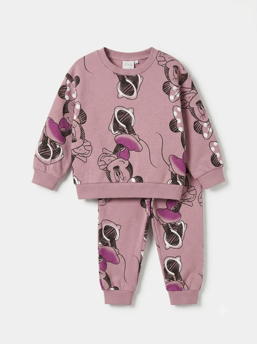 Conjunto Sudadera Importada Premiun para Niña Minnie All-Over