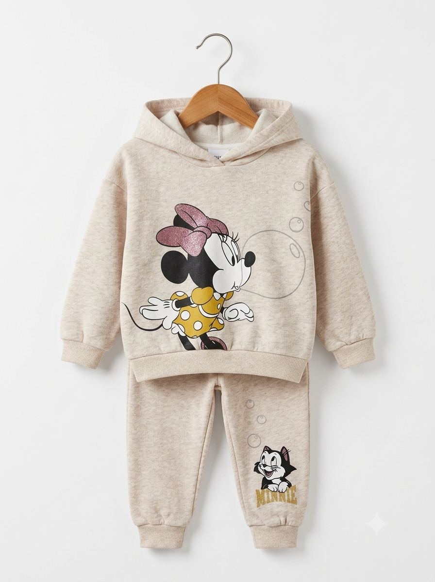 Conjunto Sudadera Importada Premiun para Niña "Minnie & Fígaro"
